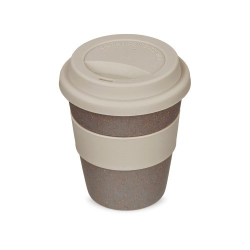 Стакан с силиконовой крышкой "Cafe", beige