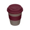 Стакан с силиконовой крышкой "Cafe", burgundy