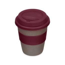 Стакан с силиконовой крышкой "Cafe", burgundy