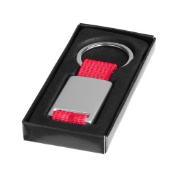 Брелок "Mondo", серебристый/красный