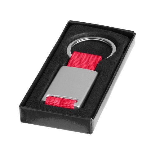 Брелок "Mondo", серебристый/красный