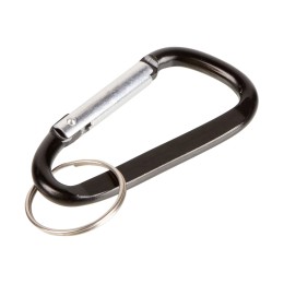 Брелок-карабин из переработанного алюминия "Alumina", черный