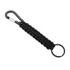 Брелок-веревочка "Austere" с карабином и кольцом, черный