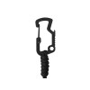 Брелок-шнурок "Spanner" с карабином с открывашкой для бутылок и ключом-шестигранником, черный