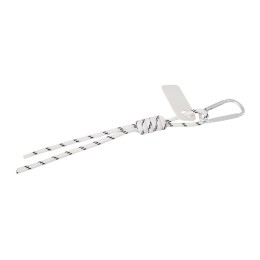 Брелок-веревочка на карабине "Trinket", черно-белый