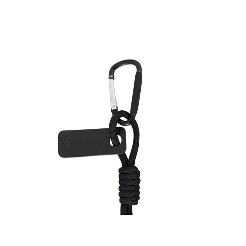Брелок-веревочка на карабине "Trinket", черный