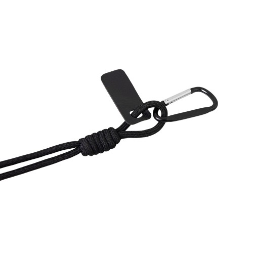 Брелок-веревочка на карабине "Trinket", черный