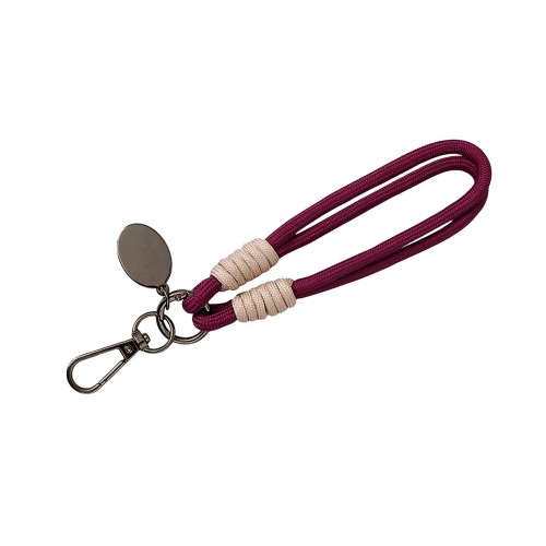Брелок-браслет "Bohemian" c металлическим держателем для телефона, бургунди