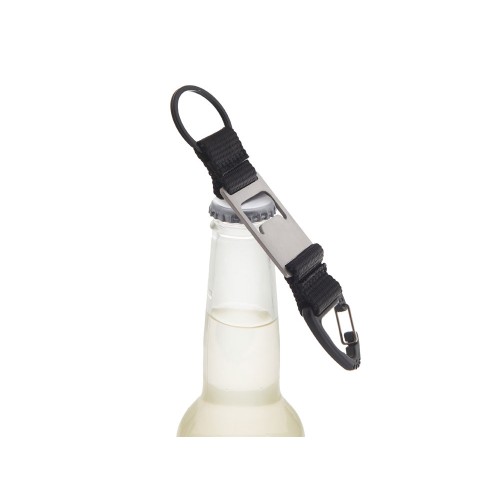 Брелок-ремувка с открывашкой и карабином "Champion", черный