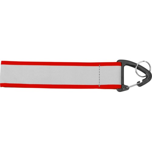 Светоотражающий брелок Reflector, серебристый/красный