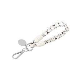 Брелок-браслет "Bohemian" c металлическим держателем для телефона, бело-черный