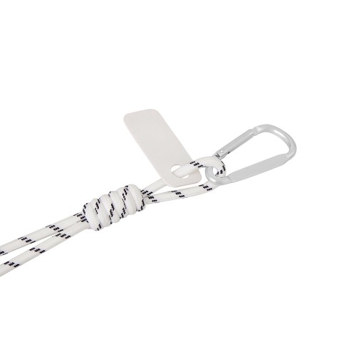 Брелок-веревочка на карабине "Trinket", черно-белый