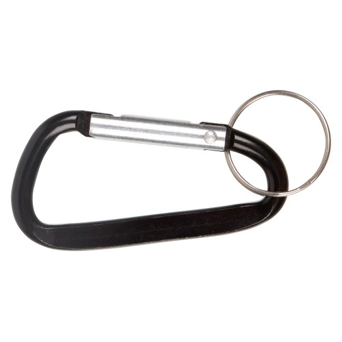 Брелок-карабин из переработанного алюминия "Alumina", черный