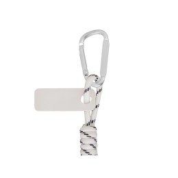 Брелок-веревочка на карабине "Trinket", черно-белый