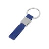 Брелок из металла и иск.кожи "Strap", серебристый/темно-синий