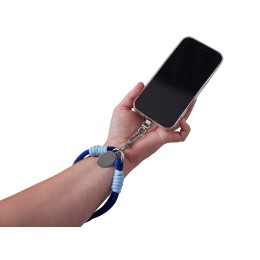 Брелок-браслет "Bohemian" c металлическим держателем для телефона, синий