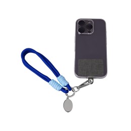 Брелок-браслет "Bohemian" c тканевым держателем для телефона, синий
