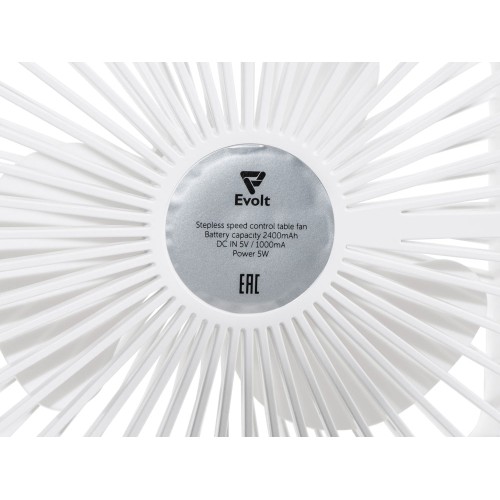 Настольный вентилятор с плавным регулированием скорости "Circa", белый