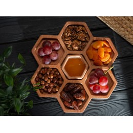 Менажница соты с одной соусницей "Соты" (Р)