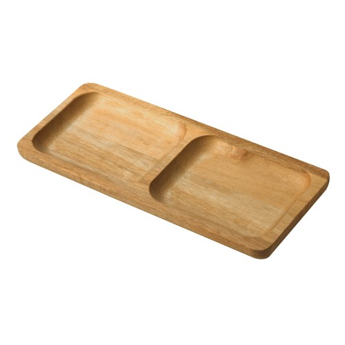 Менажница из акации с двумя секциями "Almond"