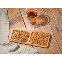 Менажница из акации с двумя секциями "Almond"
