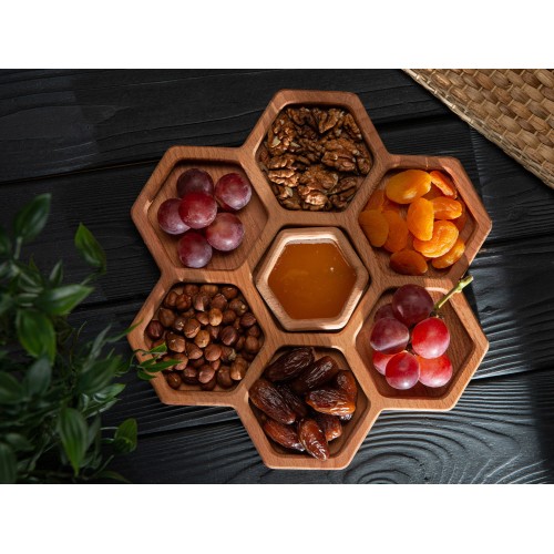 Менажница соты с одной соусницей "Соты"