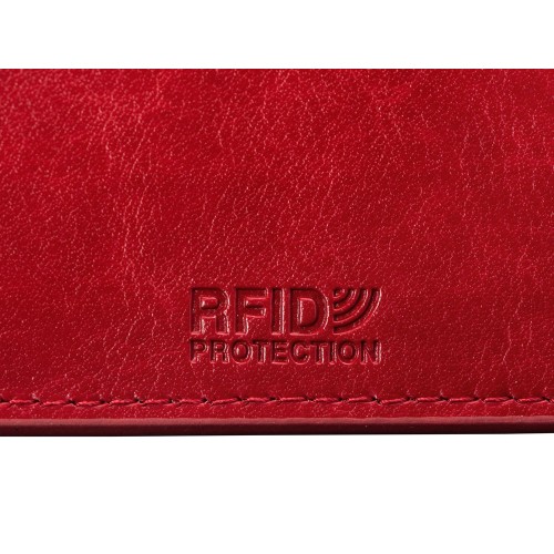 Картхолдер для 6 пластиковых карт с RFID-защитой "Fabrizio", красный