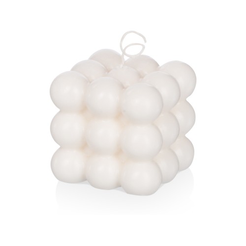 Подарочный набор с солью для ванны и свечой, белый