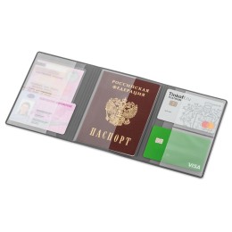 Обложка на магнитах для автодокументов и паспорта "Favor", бежевая