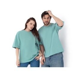 Футболка оверсайз «Beta.01» унисекс, пыльный бирюзовый