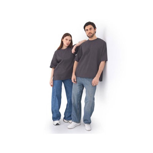 Футболка оверсайз «Beta.01» унисекс, темно-серый