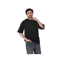 Футболка Kyoto из джерси 180 г/м2 с пич отделкой, унисекс, черный
