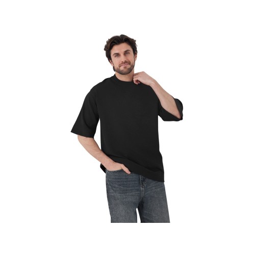 Футболка Kyoto из джерси 180 г/м2 с пич отделкой, унисекс, черный