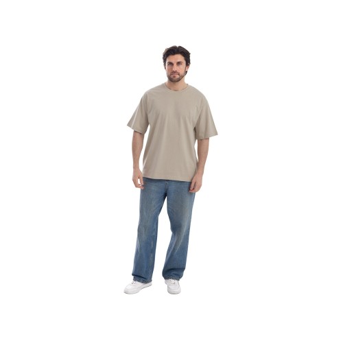 Футболка Kyoto из джерси 180 г/м2 с пич отделкой, унисекс, оливковый