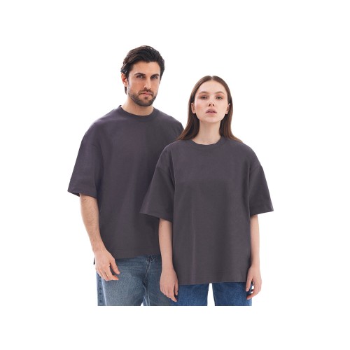 Футболка оверсайз «Beta.01» унисекс, темно-серый