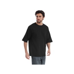 Футболка Kyoto из джерси 180 г/м2 с пич отделкой, унисекс, черный
