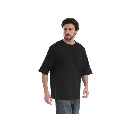 Футболка Kyoto из джерси 180 г/м2 с пич отделкой, унисекс, черный