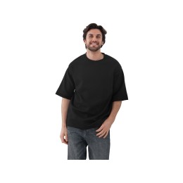 Футболка Kyoto из джерси 180 г/м2 с пич отделкой, унисекс, черный