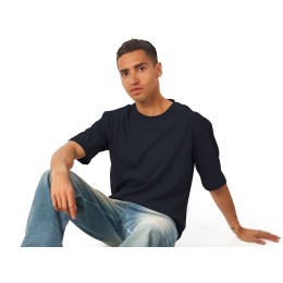 Футболка оверсайз «Liyon» унисекс, темно-синий