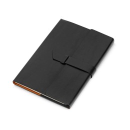 Бизнес-блокнот А5 с клапаном «Fabrizio», 80 листов, черный (P)