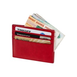 Картхолдер для 6 пластиковых карт с RFID-защитой "Fabrizio", красный