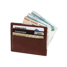 Картхолдер для 6 пластиковых карт с RFID-защитой "Fabrizio", коричневый