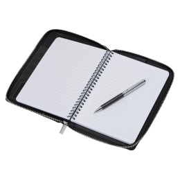 Бизнес-блокнот на молнии А5 «Fabrizio» с RFID защитой и ручкой, черный