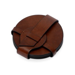 Набор костеров Fabrizio из PU, 4 шт, коричневый