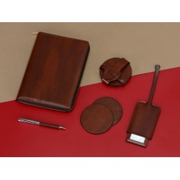 Бизнес-блокнот на молнии А5 «Fabrizio» с RFID защитой и ручкой, синий