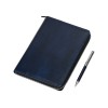Бизнес-блокнот на молнии А5 «Fabrizio» с RFID защитой и ручкой, синий