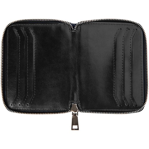 Картхолдер на молнии для 8 пластиковых карт с RFID защитой "Fabrizio", черный