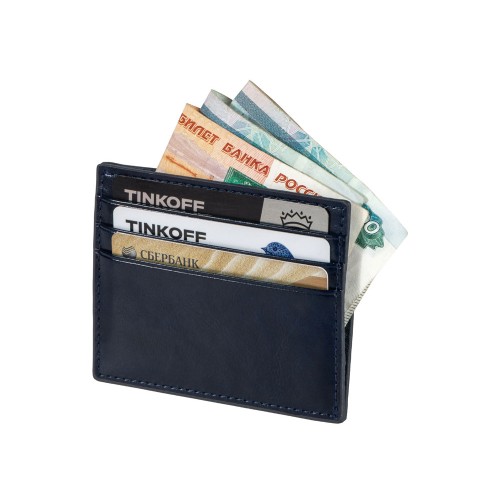 Картхолдер для 6 пластиковых карт с RFID-защитой "Fabrizio", синий