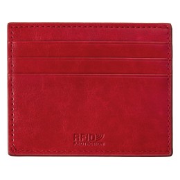 Картхолдер для 6 пластиковых карт с RFID-защитой "Fabrizio", красный