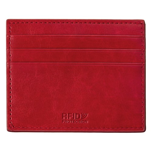 Картхолдер для 6 пластиковых карт с RFID-защитой "Fabrizio", красный